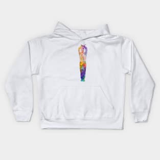 Soccer referee in watercolor Kids Hoodie